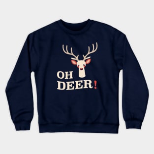 Oh Deer! || Adorable Deer Vector Art Crewneck Sweatshirt